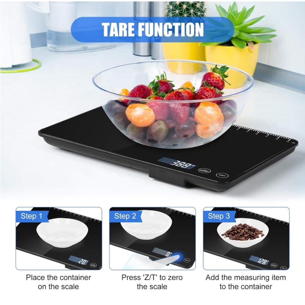 Digital Kitchen Scale, Large Capacity Food Scale, Easy Tare Function - Picture 6 of 6